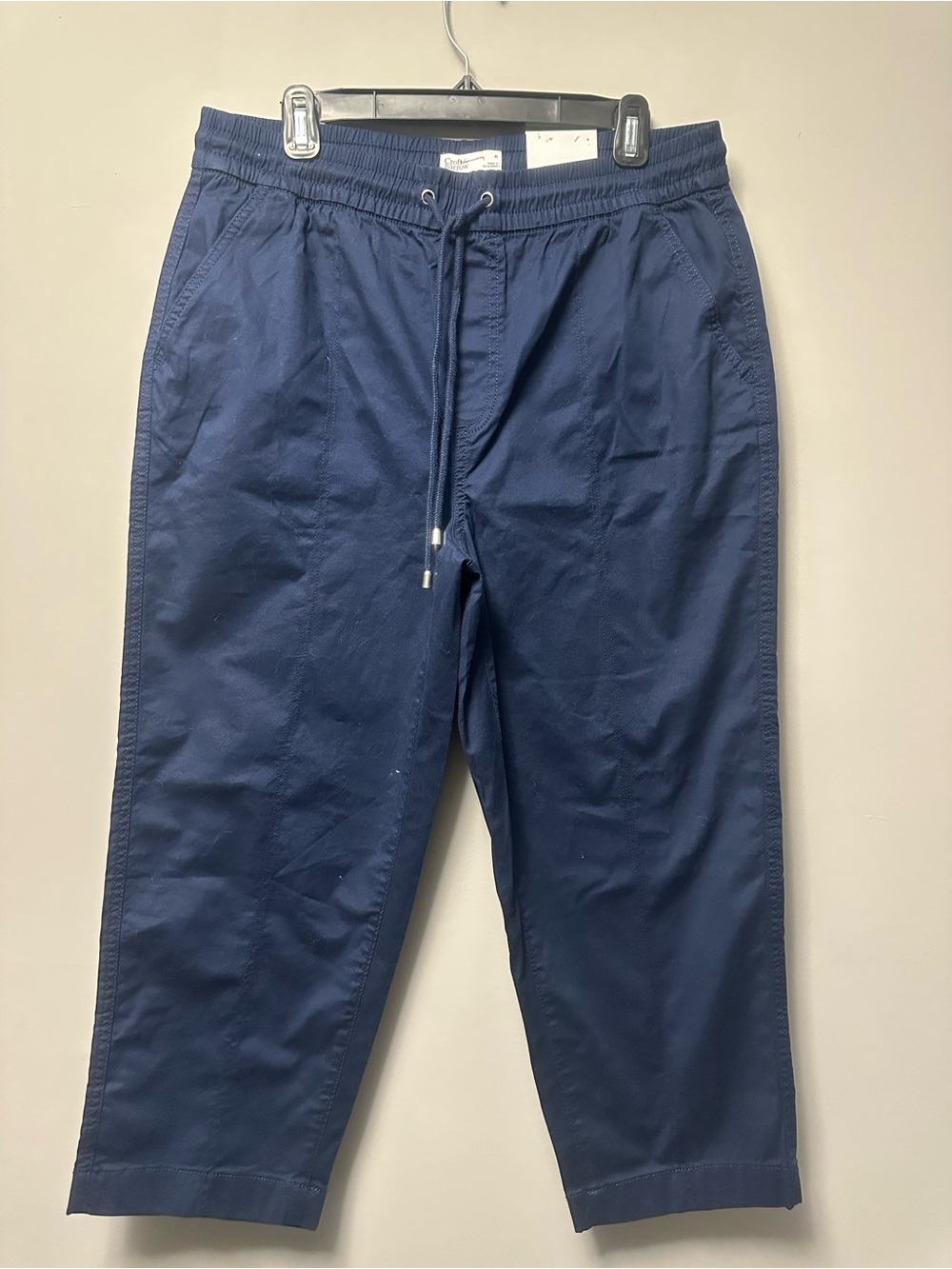 Croft & Barrow Women's Navy Blue Capri Pants with Elastic Waist